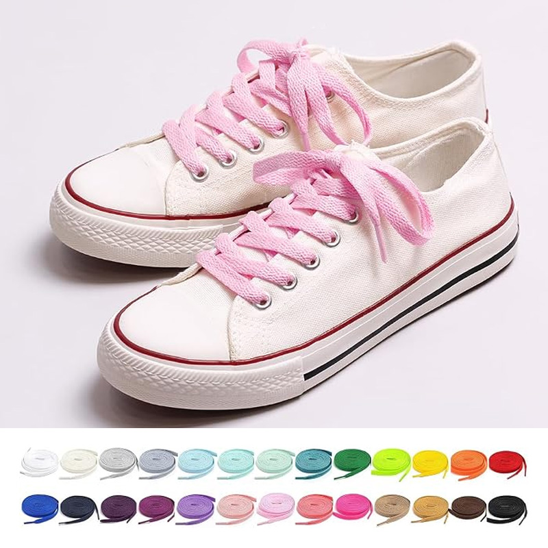 Lace Replacement Flat - 8MM Wide Flat Shoelaces, Durable Polyester
