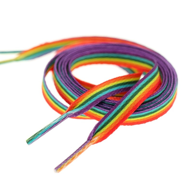 Rainbow Gradient Flat Shoelace - Lace Replacement Flat 评论和价格