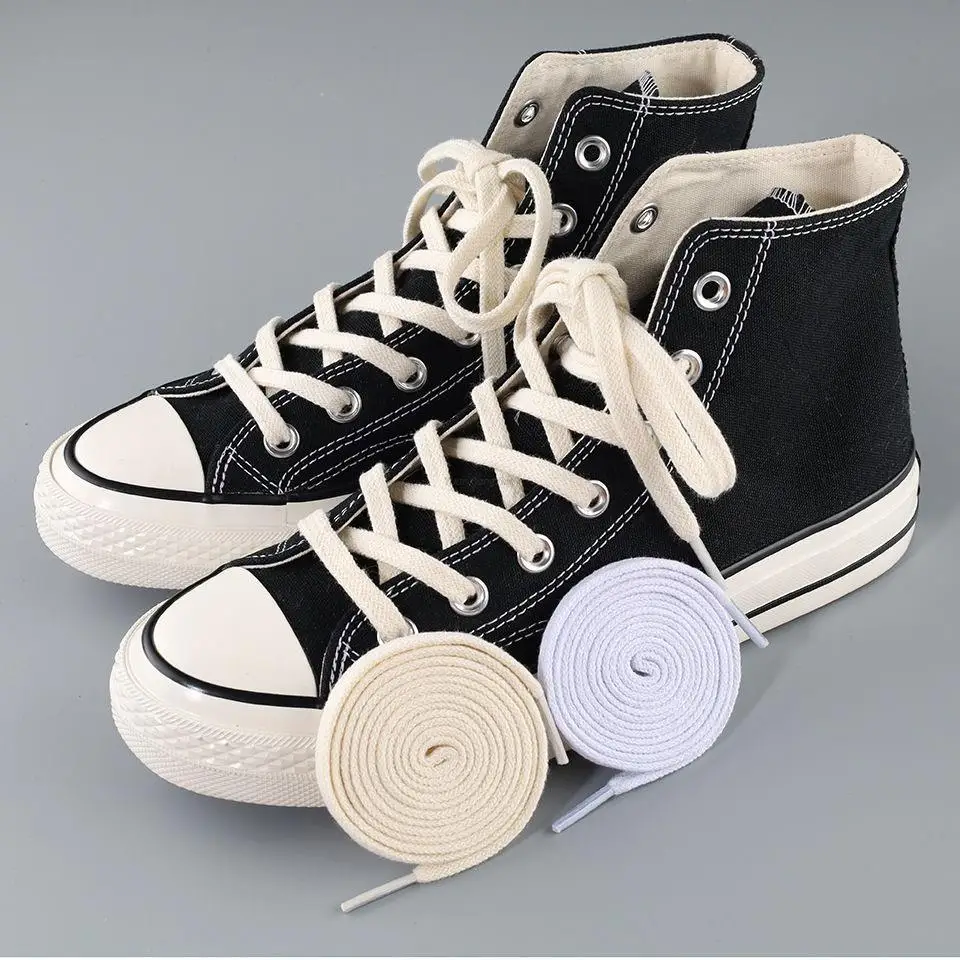 100 Cotton Flat Shoelaces with - Lace Replacement Flat 评论和价格