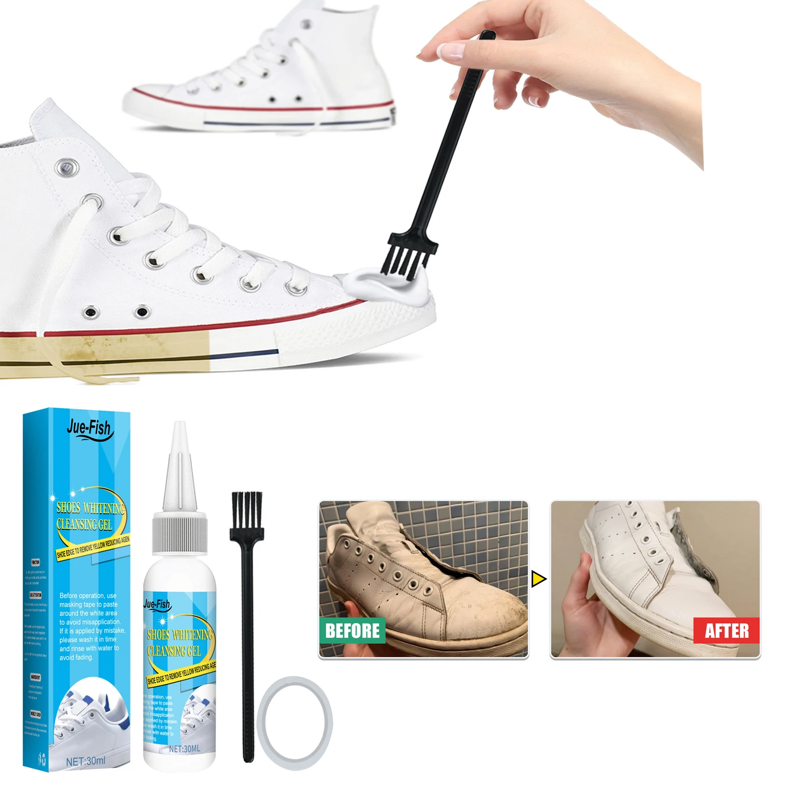 White Shoes Cleaning Gel Stain - Sneaker Care Products 评论和价格